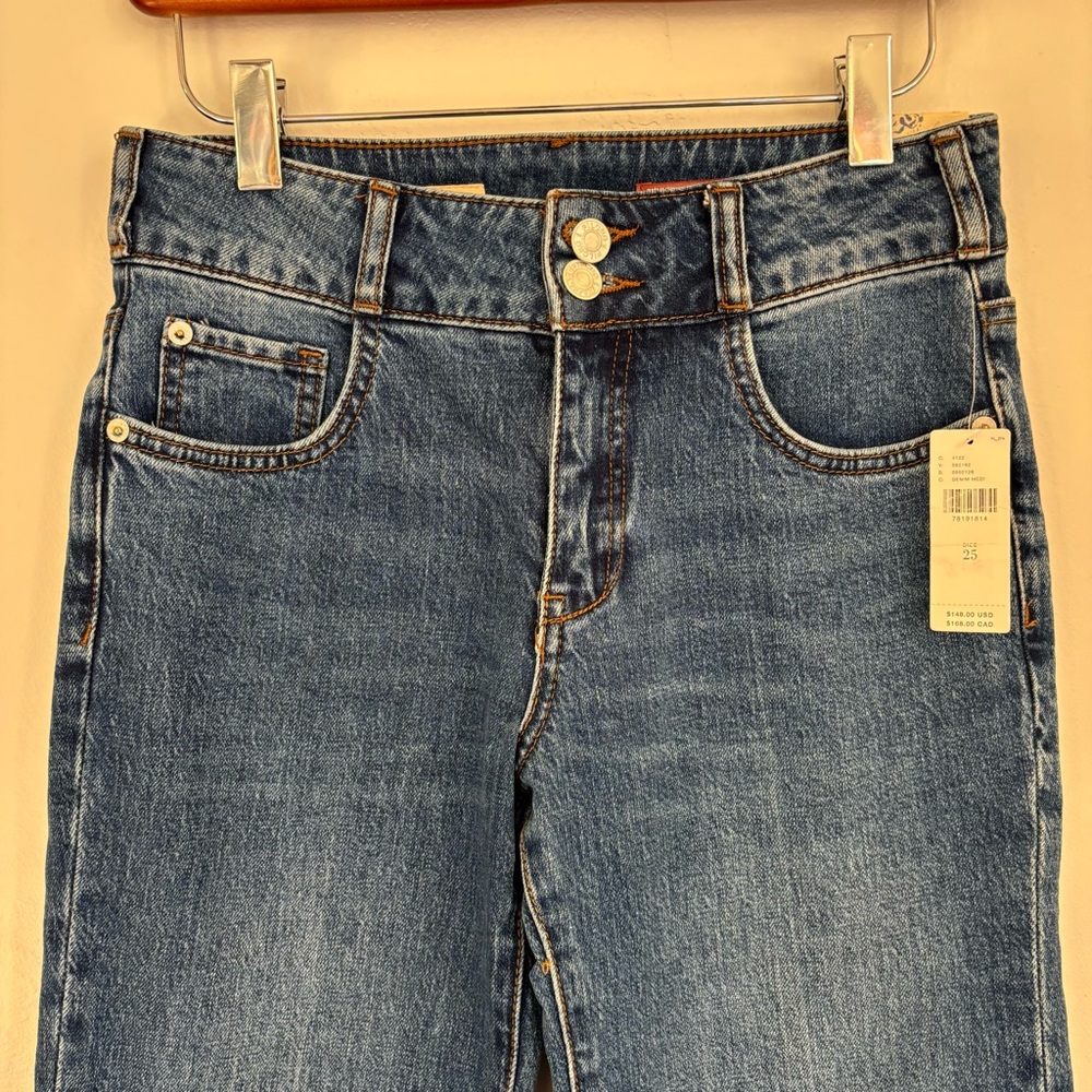 NWT! Pilcro Anthropologie Retro High-rise Flare Jeans Size 25 - Picture 3 of 12
